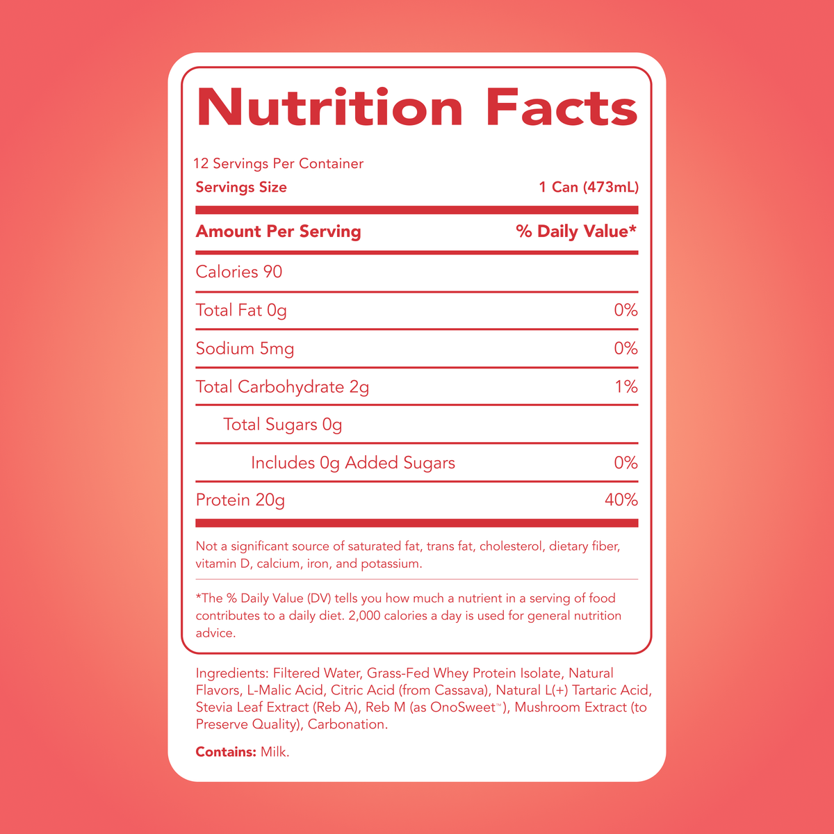 Clear Protein Water: Peach Mango Creme (16 Oz. | 12 Pack)
